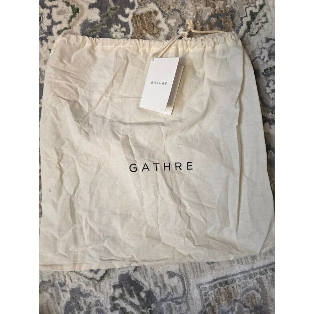 Gathre Large Drawstring Pouch Fog Cream Storage Bag Organizer NEW GDRALARFOG